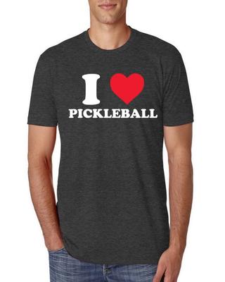 I Heart Pickleball Classic I Love Pickle Ball Mens Premium Tri Blend T- Shirt