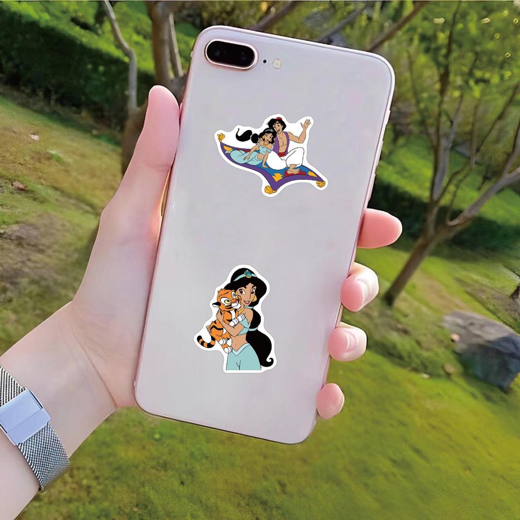 54 Jasmine & Aladdin's Lamp Glossy Stickers for Suitcases, Computers, & Motorcycles