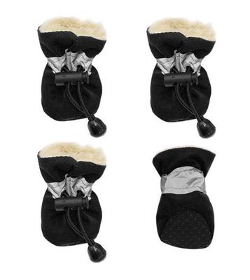 Zapatos y Calcetines Suaves para Perros, Invierno, Botas de Lluvia Forradas de Lana, Cálidos y Antideslizantes, Perros Pequeños y Medianos