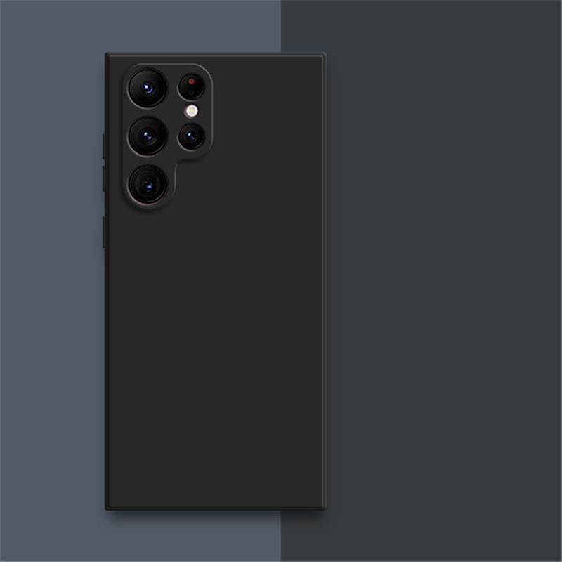 

Чехол для Samsung Galaxy S23 Ультра мягкие квадратные чехлы из жидкого силикона для телефонов Samsung S23 Plus Ultra S23Plus S23Ultra 360 Защитный чехол из ТПУ Samsung Galaxy S23 Ultra чёрный