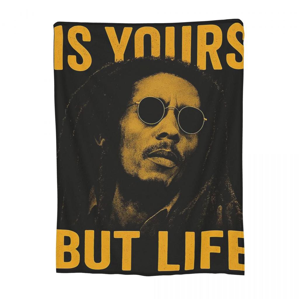 Bob Marley Album Musica Reggae Stile Giamaicano Coperta Coperta in Flanella Coperte da Letto Coperte Copriletto Trapunta
