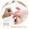 Spazzolino per Pulizia Unghie Stile Giapponese Set Pennelli per Nail Art per Manicure 3 Pezzi