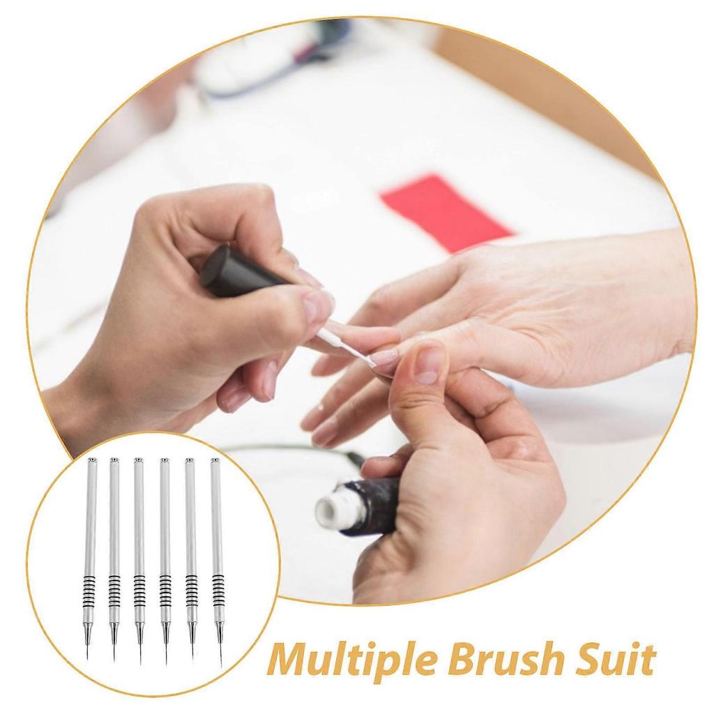Spazzolino per Pulizia Unghie Stile Giapponese Set Pennelli per Nail Art per Manicure 3 Pezzi