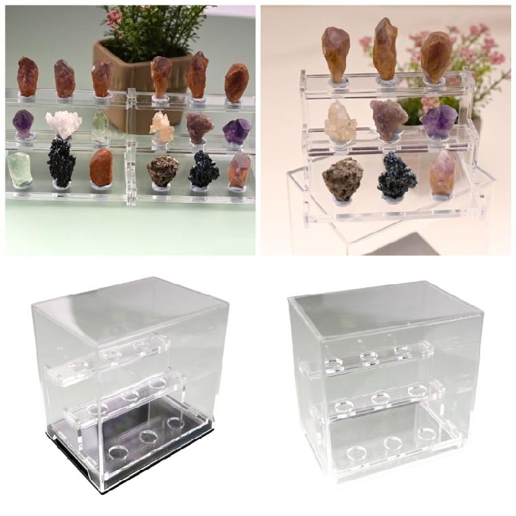 Practical Acrylic Storage Box Sturdy Acrylic Crystal Holder For Safe Display Of Valuable Stones In Various Settings