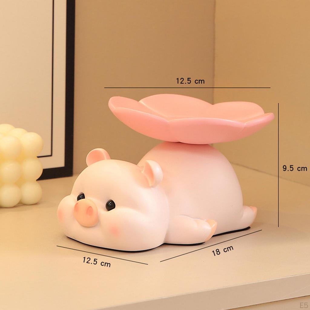 Elegant Pig Sculpture Jewelry Holder - Stylish Accessory Organizer