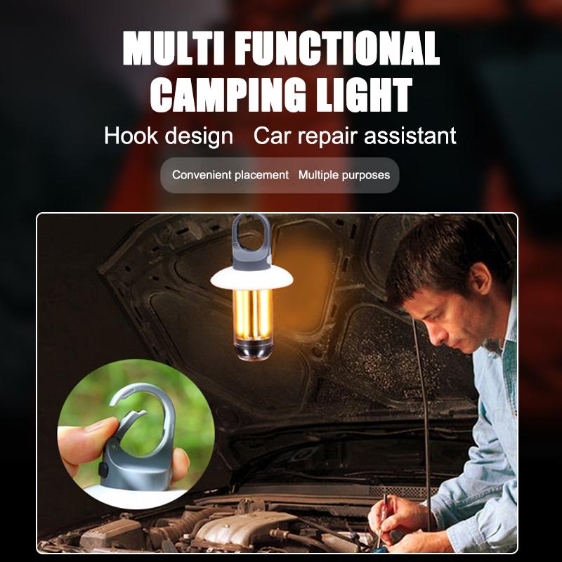 Mini Portable Camping Lights Rechargeable Led Flashlight Dual-Light Warm White Multifunctional Outdoor Lamp Garden Atmosphere