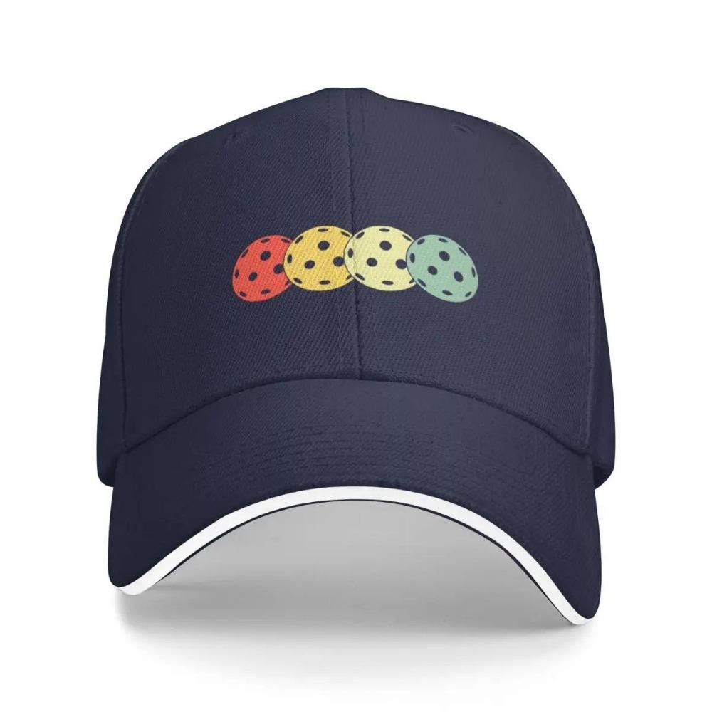 Pickleball Balls Retro Baseball Cap Vintage Rugby Men's Caps Women's