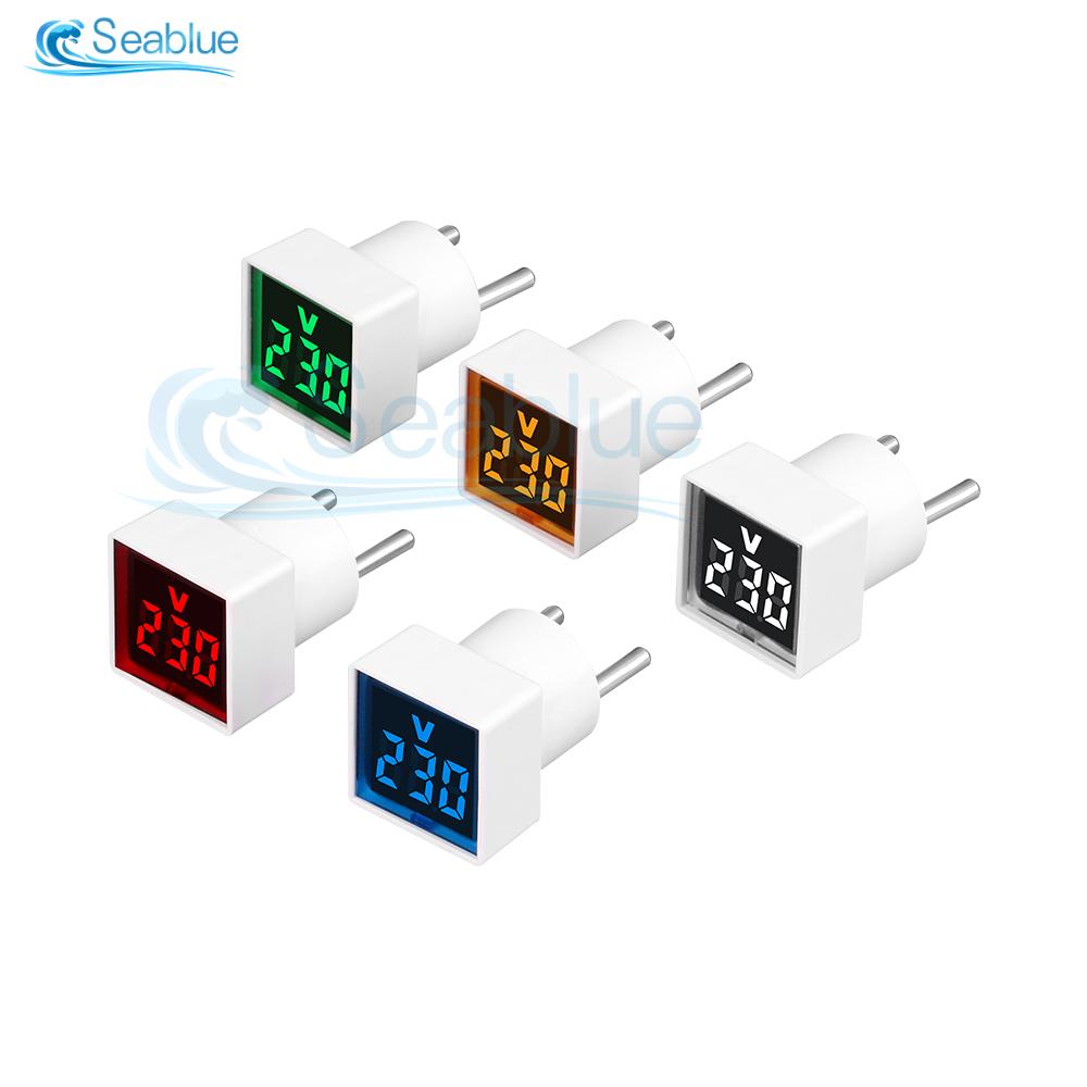 AC LED Digital Voltmeter 50-500V Voltage Meter Volt Instrument Tool Detector 110V 220V DIY Red Green Blue Yellow