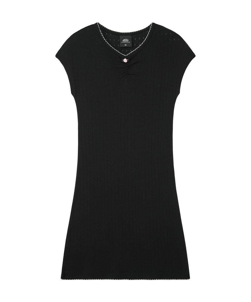 Imiseu (Womens) Mini Corsage Dress-Black
