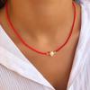 Bohemian Handmade Multilayer Colorful Beads Chain Necklaces Crystal Pendant Jewelry For Women Accessories N0371