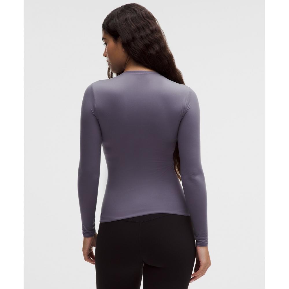 Lululemon Wundermost Ultra Soft Nulu Crewneck Long Sleeve Shirt Grape Mist