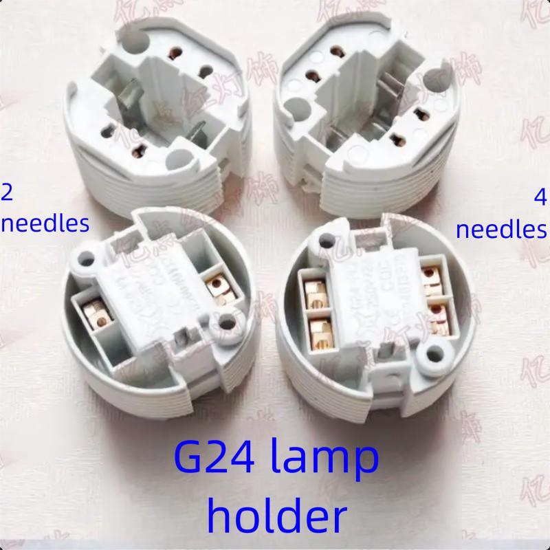 G24 Lamp Holders LED Plug in Lights G24 Lamp Sockets for Energy Saving Lamp Tube PLC Bulb 4 Pins G24 2 Pin Socket for Aging Test