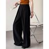 Modische plissierte Hose mit weitem Bein für Damen, hohe Taille, gerade, locker, Anzughose, weiblich, Frühling 2026