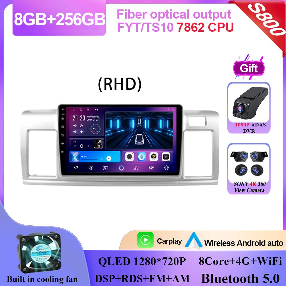 Carplay Android 14 For Toyota Raum 2 Z20 2003 - 2011 RHD Android Auto Radio Stereo Multimedia Player Navigation GPS NO 2din DVD