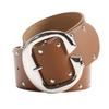 Double Row Rivets Studded Waist Belt PU Leather Waistband Punk Waiststrap Corset Belt for Women Girl Daily Outfit
