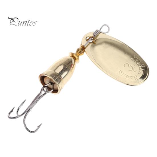 

Рыболовные приманки, жесткая металлическая вращающаяся приманка с крючком и блестками, рыболовные снасти для ловли пресноводного и соленого окуня и форели, аксессуары золотистый