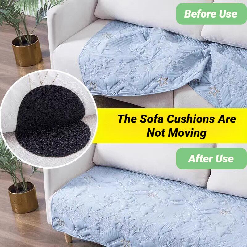 Bed Sheet Mattress Sofa Cushion Blanket Fixing Gripper Self Adhesive Hook Loop Fastener Nylon Tape Anti Slip Patch Universal Hom