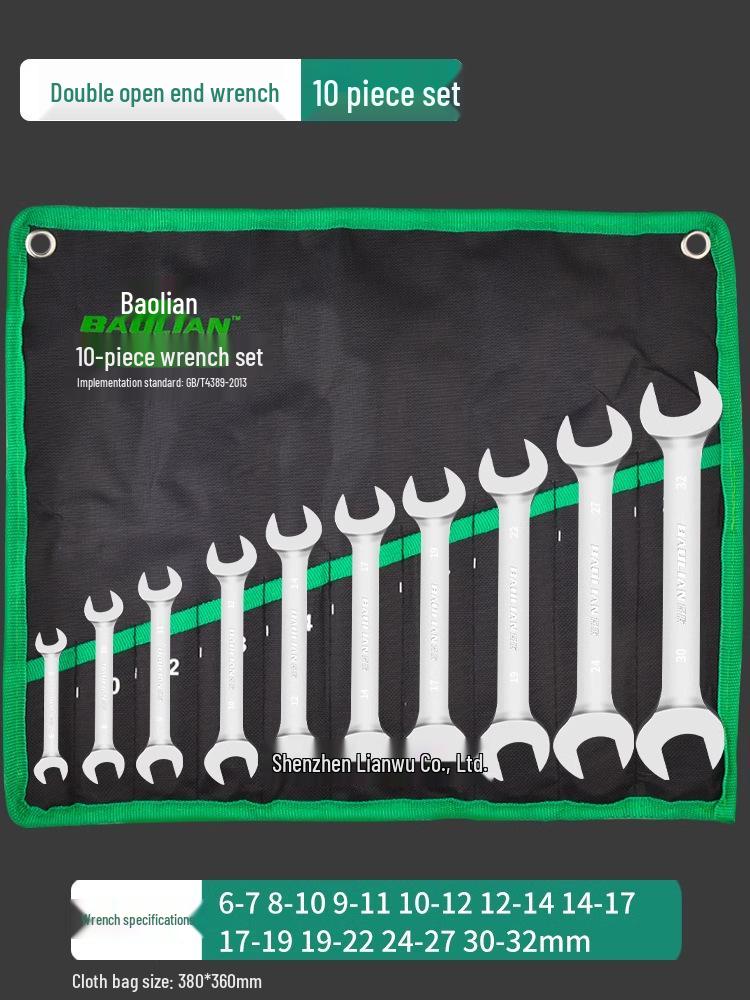 Doppelkopf-Maulschlüssel-Set - Polierte Oberfläche, Kleines Werkzeugset für Zuhause, 8-10mm Steckschlüssel-Helfer