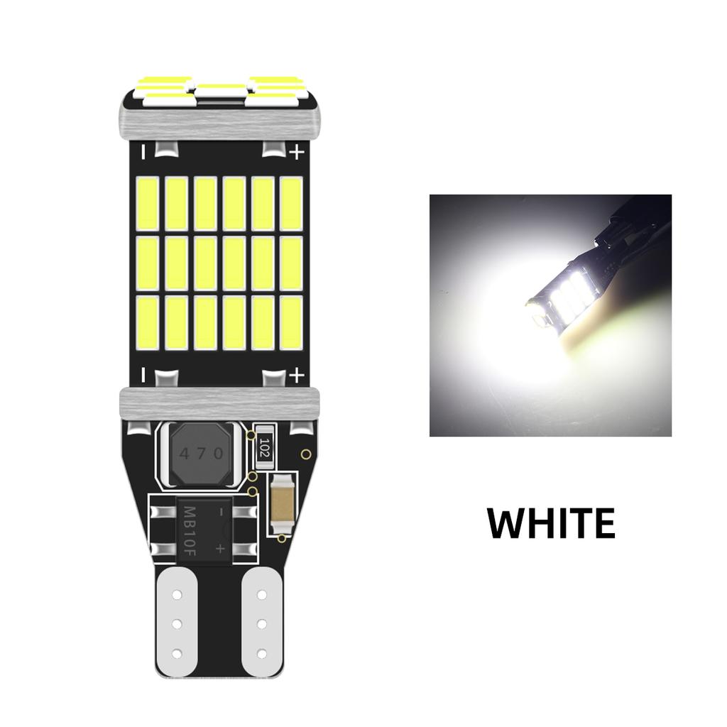 10PCS T15 W16W LED Bulbs 902 904 906 912 921 Car Reverse Lights Canbus Flash Warning Light 12V Backup Light 45SMD 4014 Chip