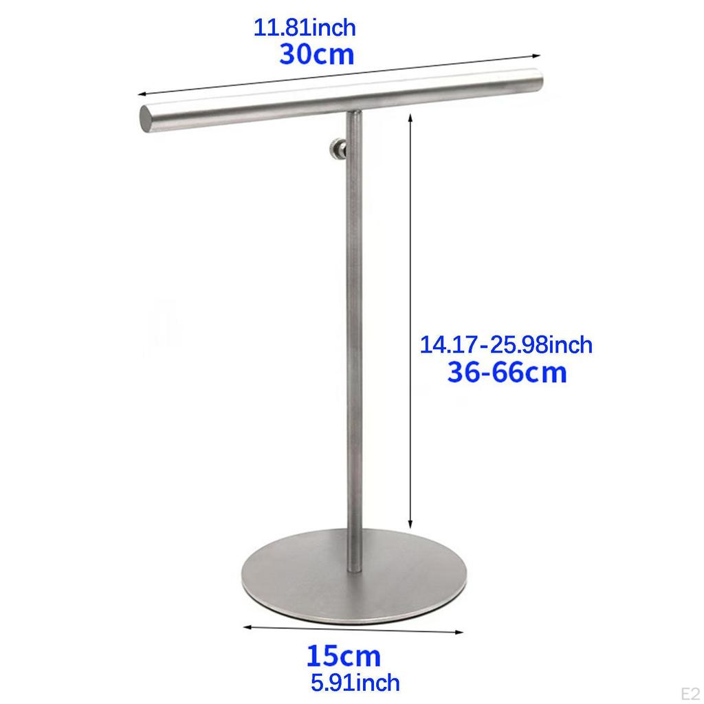 Taschen-Ausstellungsständer Höhenverstellbar Doppelhaken Tischplatte Vielseitig Stabiler Sockel Schmuck-Organizer