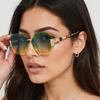 Fashionable Sunglasses For Women Unique Octagonal Frame With Gradient Lenses Sunglasses With Golden Legs Women Glasses