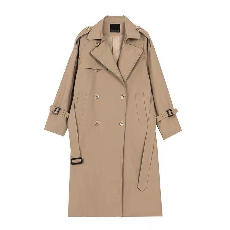 2025 New Mid-Length Women's Autumn Trench Coat - Chic, Petite, Korean Style