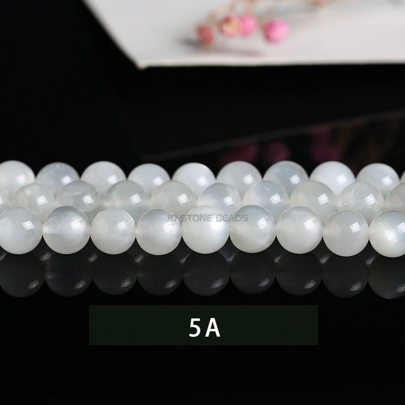 Natural Blue Flash Moonstone Beads High Quality Round Loose Spacer Gemstone For Jewelry Making Diy Bracelet Necklace Accessories