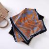 Fashion new long silk scarf women's Korean version line printing simulation silk medium length thin scarf sunscreen shawl