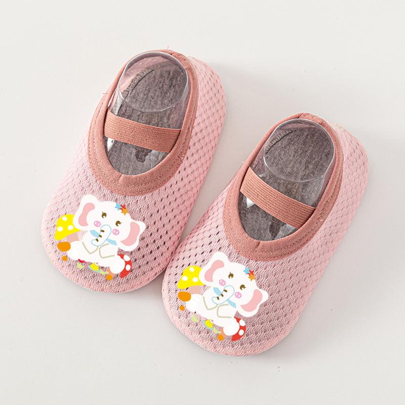 Summer men's and women's baby floor socks, children's mesh breathable cartoon baby shoes and socks, cool toddler indoor shoes