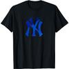 HERSIL New York NY Logo Blue Gradient Fresh Design T-Shirt (Black, M)