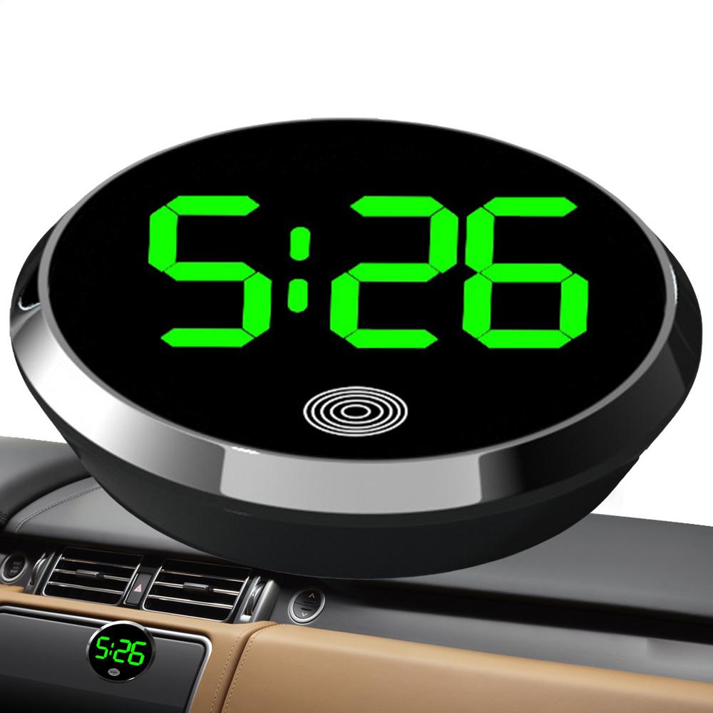 

Digital Dashboard Clock for Car Touch-Control Small Clock Light Watch with LED Display for Vehicle RV Home Travel Fridge зеленый свет