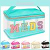 Travel Organizer Pvc Embroidered Makeup Bag With Large Capacity For Commute And Vacation Use