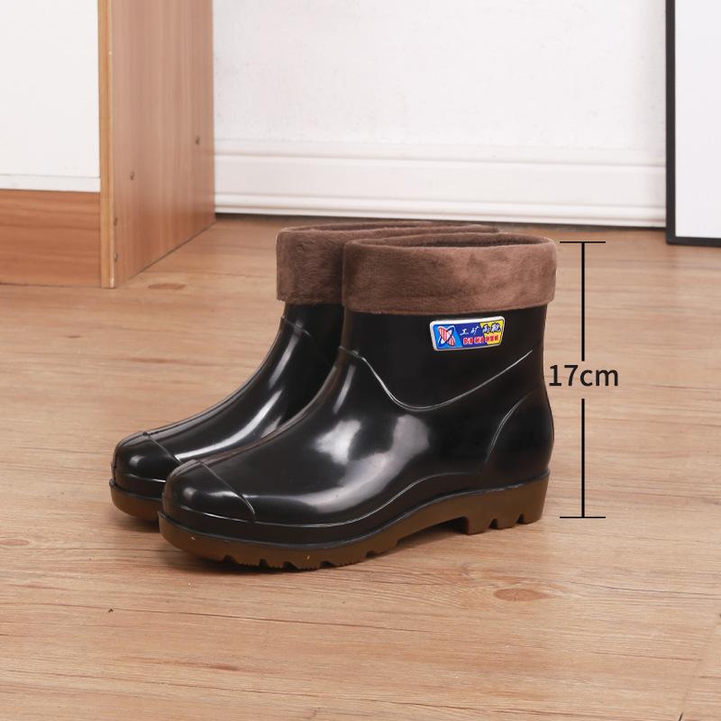 Non-slip and wear-resistant long tube rain shoes men's waterproof high tube thickened rain boots medium tube short tube men's