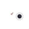 Elegant Feline Sculpture with Floral Acrylic Clock Design Artistic Animal Ornament And Timepiece for