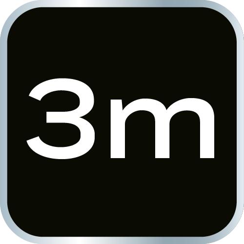 Extension cord 3m, 3x1.5mm2, 3G, white, ON/OFF