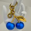 Stylish Blue Cherry Key Rings Unique Designs Hanging Ornament for Handbags and Keys Present for Fashion Lovers