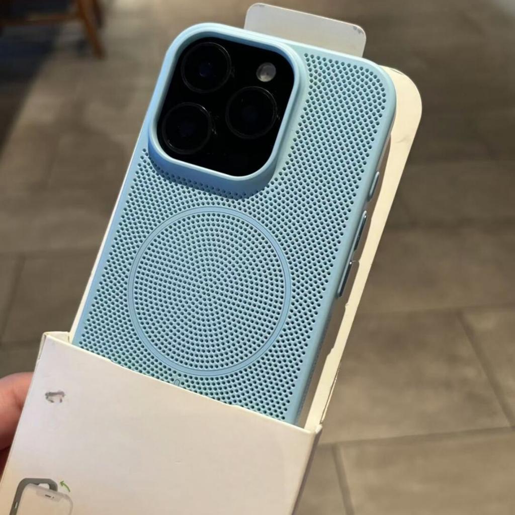 New Heat Dissipation Mesh For Magsafe Magnetic Phone Case For iPhone 17 Air 16 15 14 Plus 13 12 11 Pro Max Wireless Charge Cover