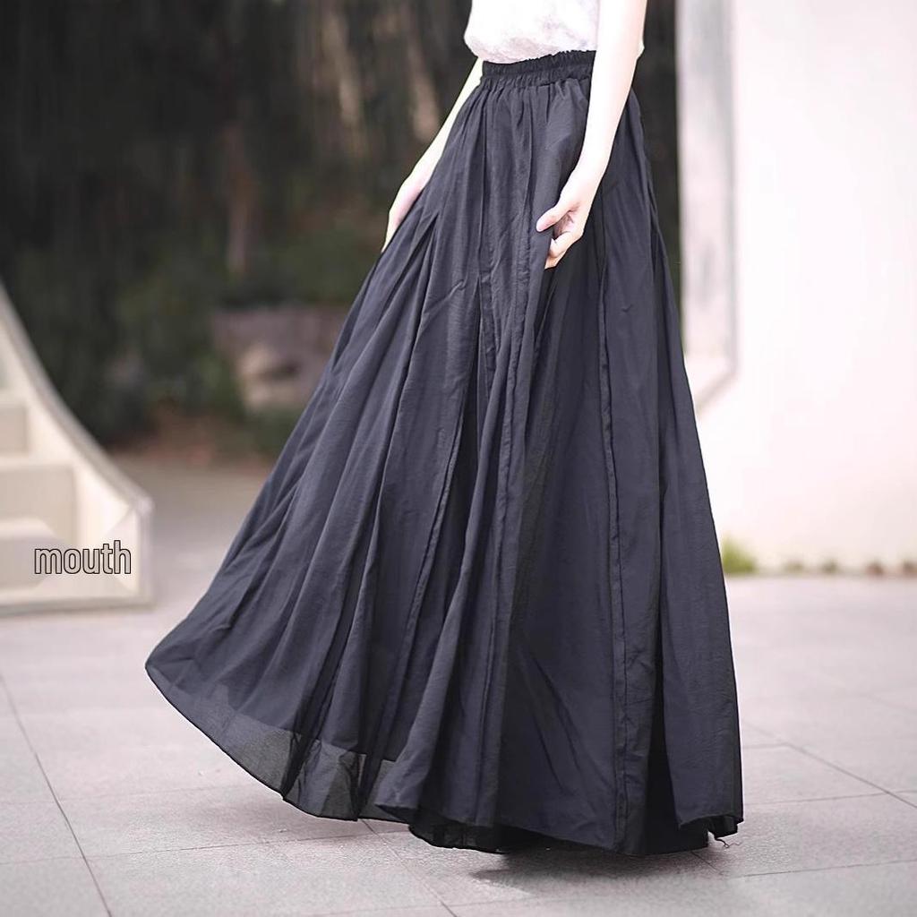 New Style Women's Summer Tencel Zen High Waist Midi Skirt - 4 Colors