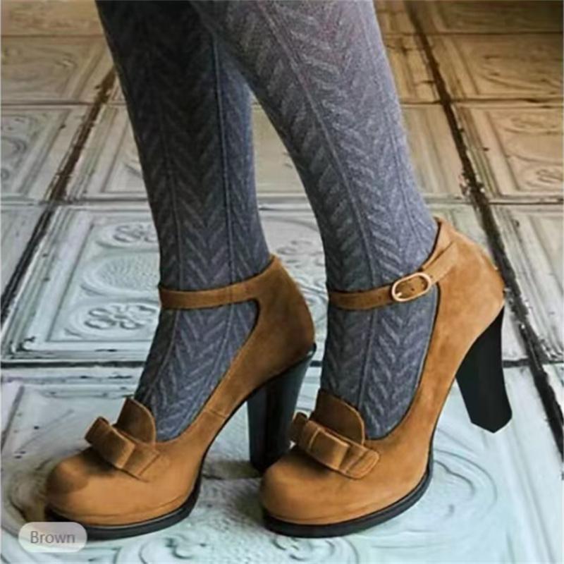 Large size 34-43 Elegant Strap Bows High Heels Women Pumps Shoes Casual Party Office Wedding Shoes Lady Dress Pump Comfortable