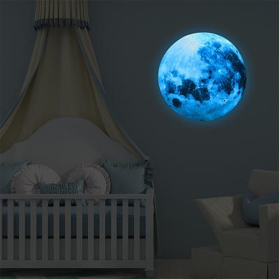 Moon Glow In The Dark Stickers Night Luminous Room Wall Decal Stickers  Decoration