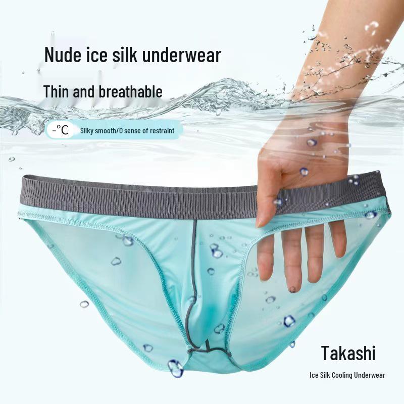 Ultradünne Herren Ice Silk Triangle Slips - Halbtransparent, Schmaler Schritt, Sexy Unterwäsche im japanischen Stil