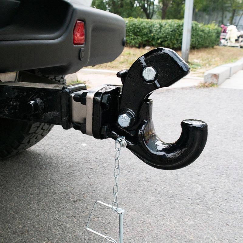 For Heavy Duty 15Ton Forged Tow Hook for Off Road SUV Jeep Wrangler Trailer Hitch Receiver Mounting Recovery AntiCollision Guard