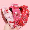 Mode Kristall Herz Stirnbänder Mädchen Kristall Perle Stirnband für Frauen Valentinstag Stirnbänder für Party Haarschmuck