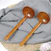1Pcs Wooden Spoon Kitchen Ladles Soup Spoon Japanese Wood Serving Spoons Big Ramen Spoon Soup Noodle Hop Pot Strainer Tableware