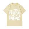 Men's 100% Cotton Short Sleeve Crew Neck T-Shirt, My Favourite People Call Me Papa Print Casual Graphic Tee for Father Papa Daddy Gift Daily Wear