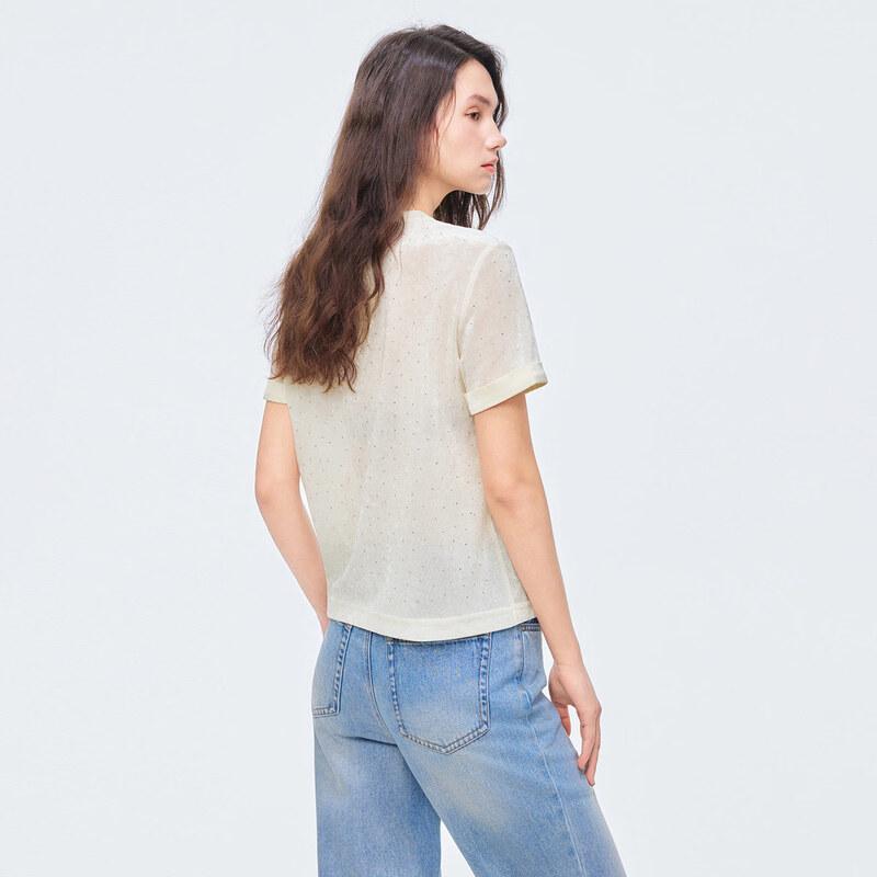 Women's Loose Fit Embellished Short Sleeve T-Shirt