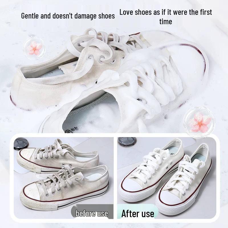 Kangbaolun White Shoe Stain Remover Spray - Powerful Waterless Foam Cleaner for Sneakers and Mesh Shoes