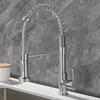 MDNG Matte Black Kitchen Pull-Out Spring Faucet