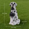 Solar-Powered Dog Garden Decor Outdoor Lawn Ornament Resin Statue Yard Patio Decoration