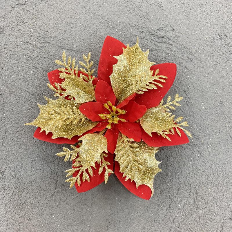 

Gold Powder 3D Christmas Flower Wreath: Holiday Decorative Accent for Weddings and Festivals Order in multiples of 10